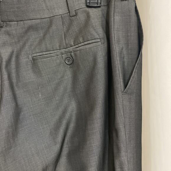 Mantoni 40 x 28 Dark Grey Super 140s Virgin Wool Suit Slacks Mens Pants Italy - Picture 3 of 5